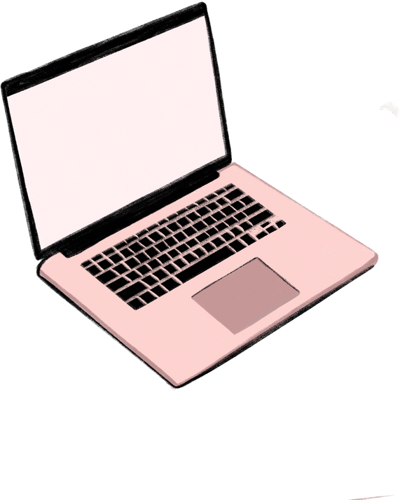 Pink Isometric Laptop